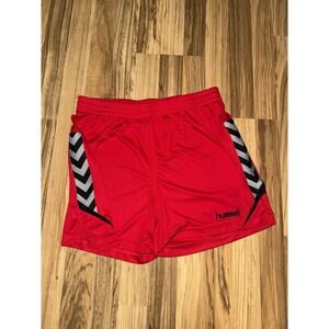Hummel Shorts Men's Size Medium‎ M Red Black Polyester Comfortable